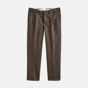 Wool Herringbone Trousers